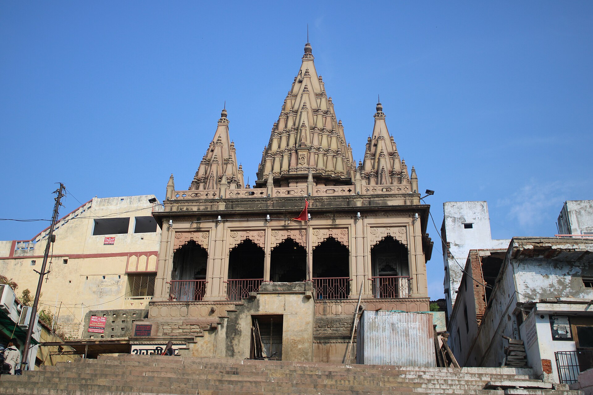 Assi Ghat at the southern end of the Varanasi riverfront